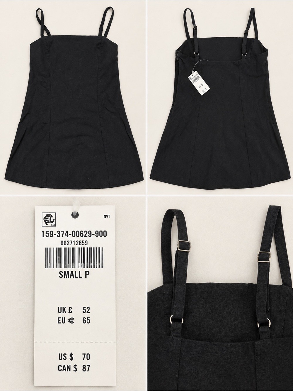 Abercrombie & Fitch Black Linen Blend Mini Dress with athletic shorts